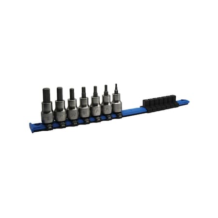 Holex Bit Socket Set, 1/2 inch Drive, 7 Pieces, U63104 1/2-HEX U63104 1/2-HEX